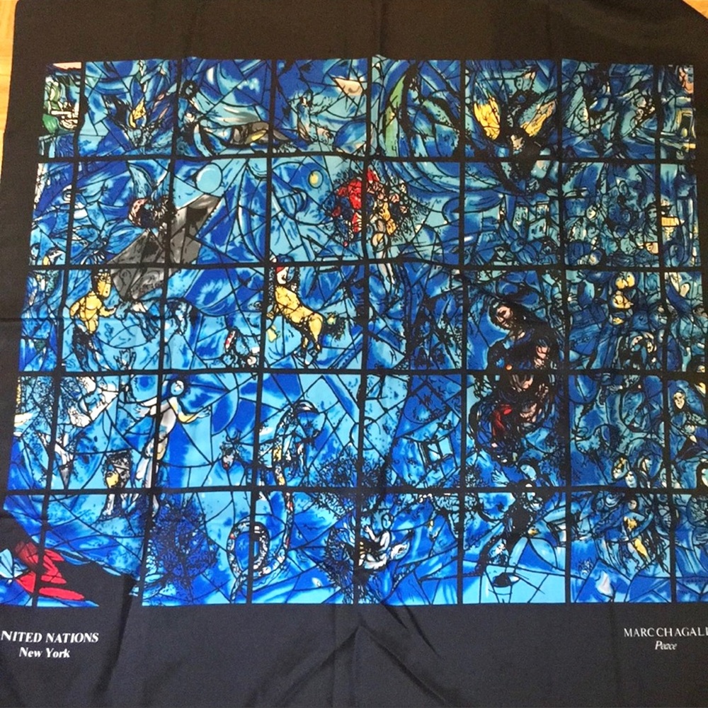 MUSEUM ARTIFACTS Silk United Nations NY  Chagall